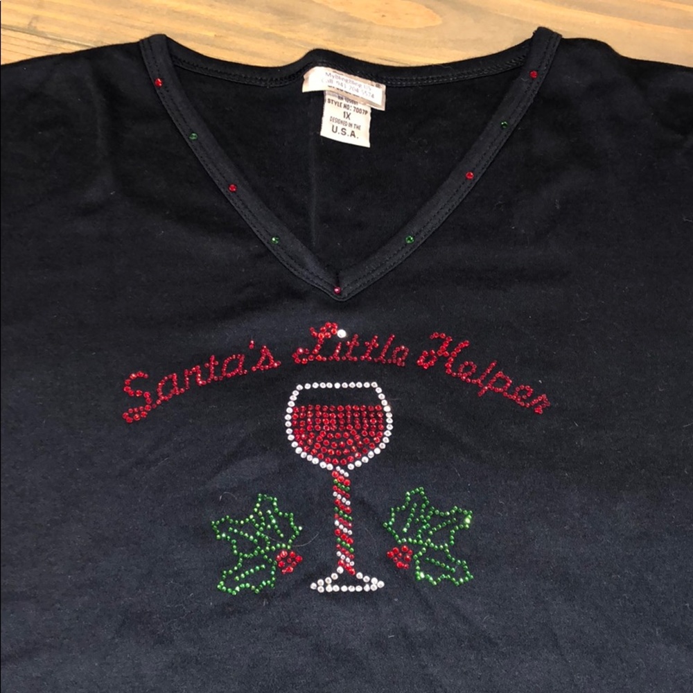 Christmas Bling Santa’s Little Helper Tee